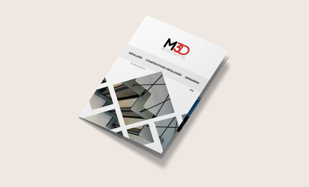 Brochure pour l'entreprise Metallerie 3D à Tarbes.